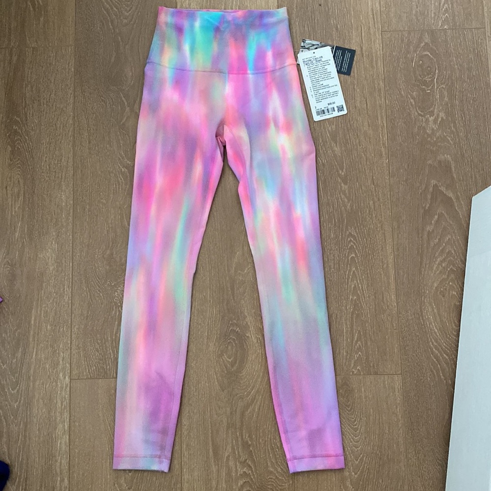 Lululemon Wunder Train HR Tight 25" Psychedelic Wash Multi NWT Leggings